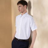 Non-Iron Cotton Blend Dobby Twill Smart Fit Short Sleeve Shirt