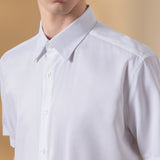 Non-Iron Cotton Blend Dobby Twill Smart Fit Short Sleeve Shirt