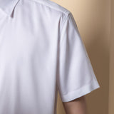 Non-Iron Cotton Blend Dobby Twill Smart Fit Short Sleeve Shirt
