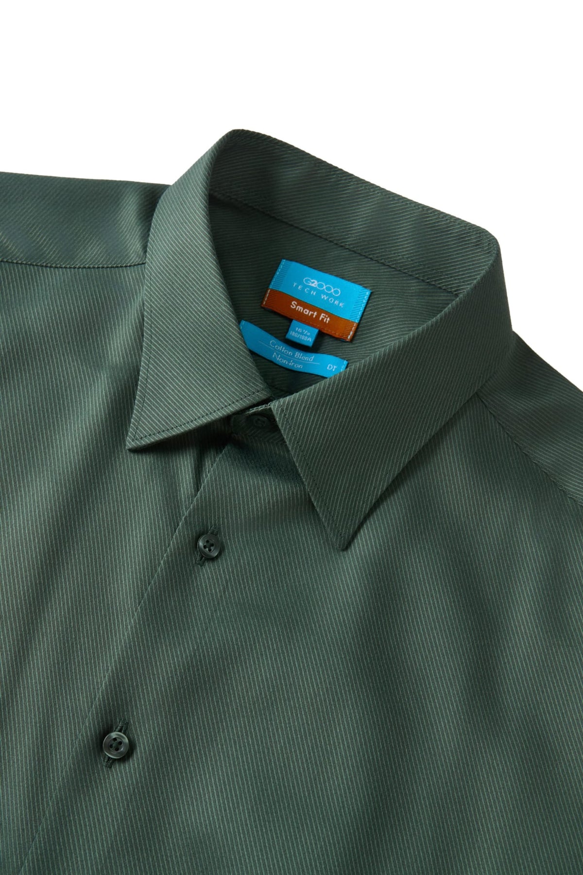 Non-Iron Cotton Blend Dobby Twill Smart Fit Short Sleeve Shirt