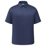 Non-Iron Cotton Blend Dobby Twill Smart Fit Short Sleeve Shirt