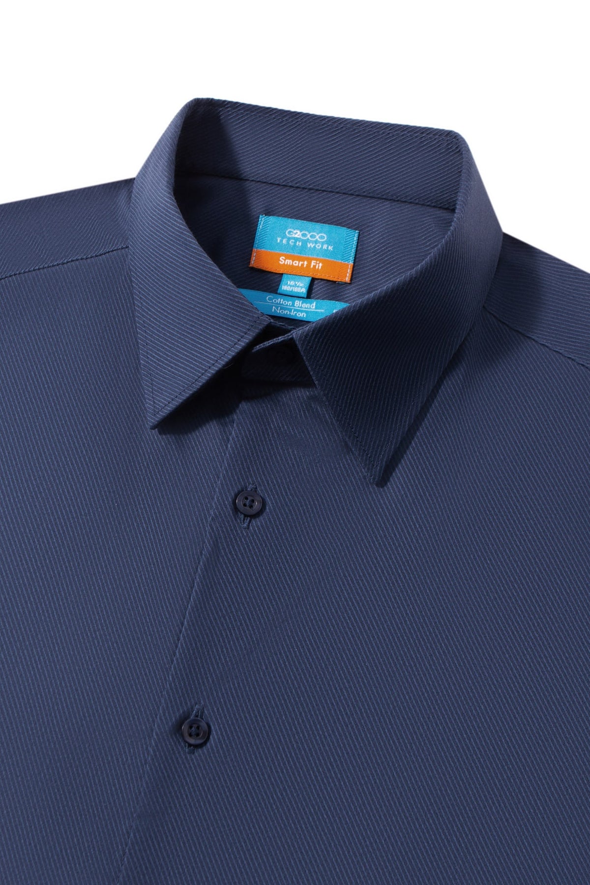 Non-Iron Cotton Blend Dobby Twill Smart Fit Short Sleeve Shirt