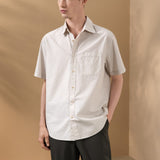 Non-Iron Easy Care Cotton Blend Stretch Check Smart Fit Short Sleeve Shirt