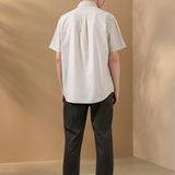 Non-Iron Easy Care Cotton Blend Stretch Check Smart Fit Short Sleeve Shirt
