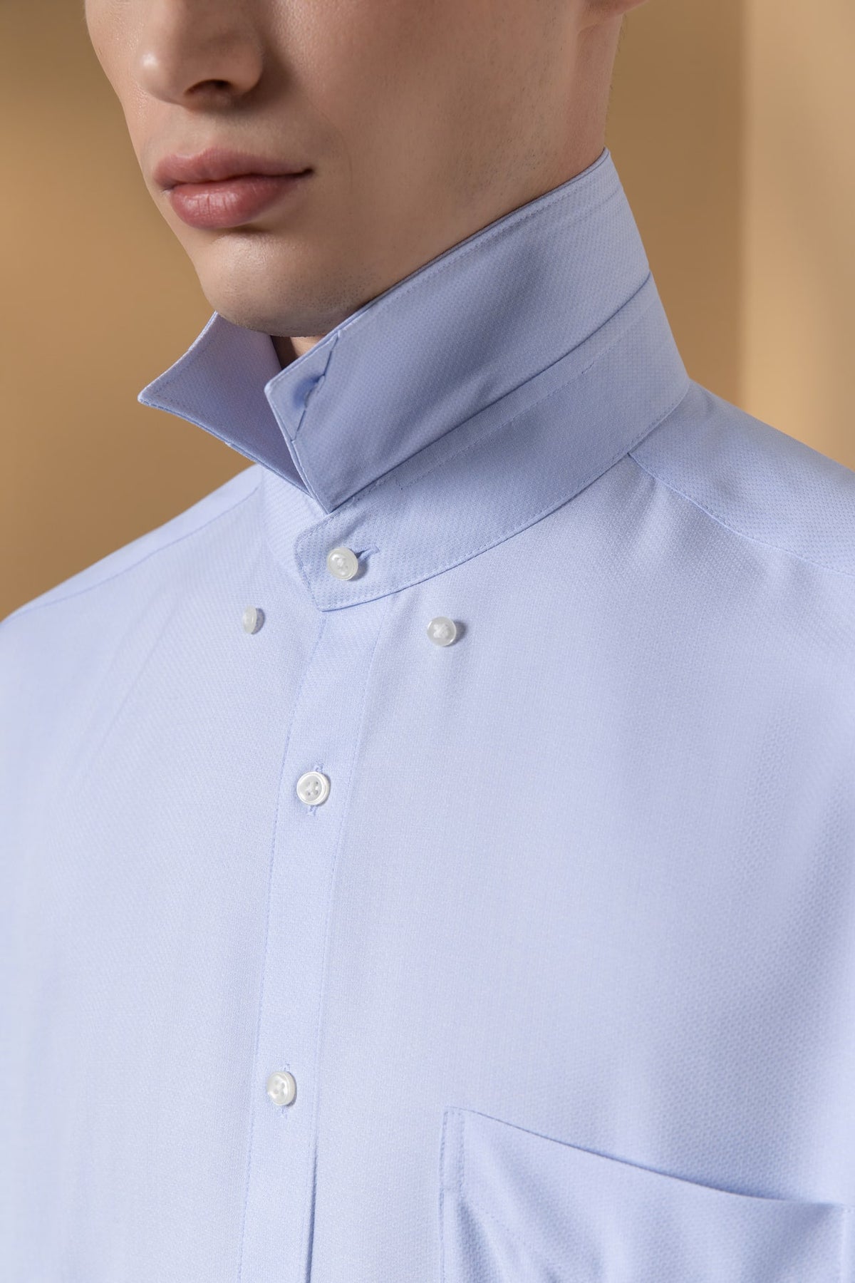 Non-Iron Dry 2-Tone Oxford Smart Fit Short Sleeve Shirt
