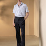 Non-Iron Dry Stripe Smart Fit Short Sleeve Shirt
