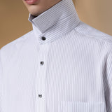 Non-Iron Dry Stripe Smart Fit Short Sleeve Shirt