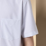 Non-Iron Dry Stripe Smart Fit Short Sleeve Shirt