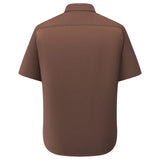 2 Side Brush Twill Comfort Fit Short Sleeve Casual Shirt