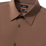 2 Side Brush Twill Comfort Fit Short Sleeve Casual Shirt