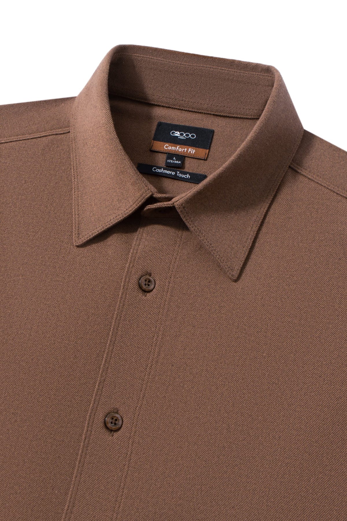 2 Side Brush Twill Comfort Fit Short Sleeve Casual Shirt
