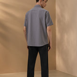 2 Side Brush Twill Comfort Fit Short Sleeve Casual Shirt