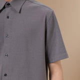 2 Side Brush Twill Comfort Fit Short Sleeve Casual Shirt