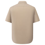 Linen Blend Comfort Fit Short Sleeve Casual Shirt