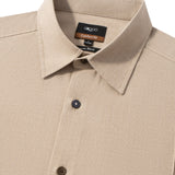 Linen Blend Comfort Fit Short Sleeve Casual Shirt