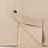 Linen Blend Comfort Fit Short Sleeve Casual Shirt