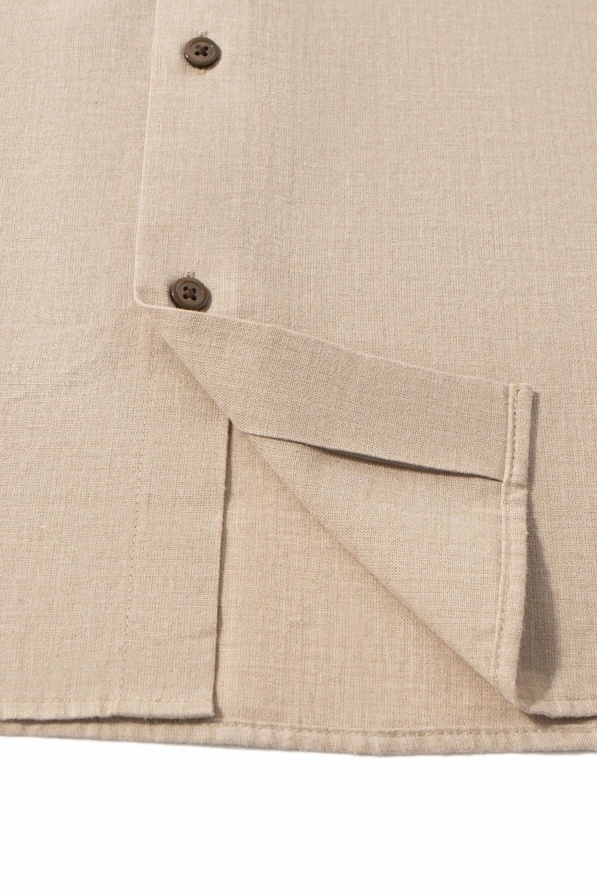 Linen Blend Comfort Fit Short Sleeve Casual Shirt