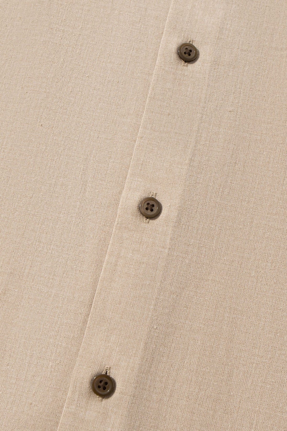 Linen Blend Comfort Fit Short Sleeve Casual Shirt