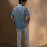 Linen Blend Comfort Fit Short Sleeve Casual Shirt