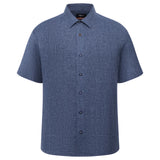 Linen Blend Comfort Fit Short Sleeve Casual Shirt