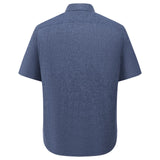 Linen Blend Comfort Fit Short Sleeve Casual Shirt