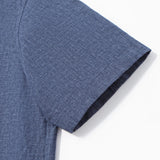 Linen Blend Comfort Fit Short Sleeve Casual Shirt
