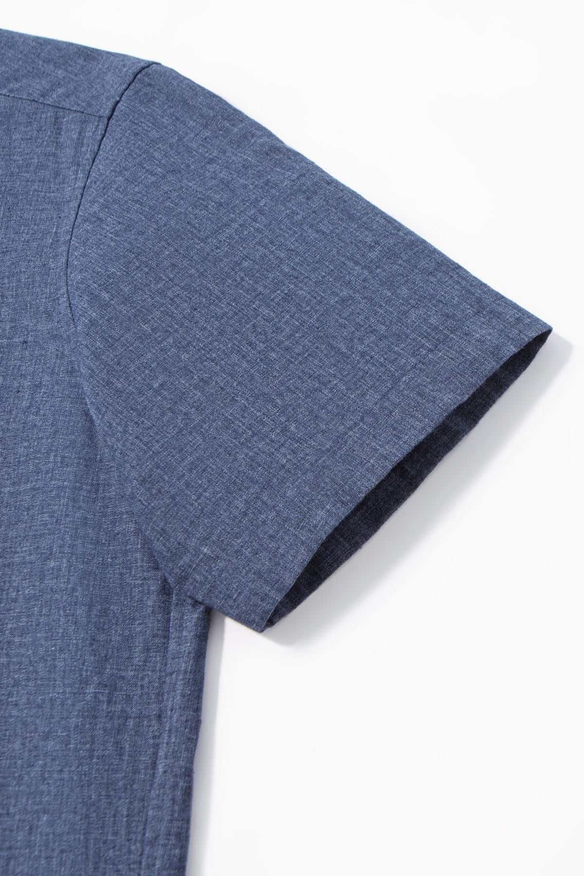 Linen Blend Comfort Fit Short Sleeve Casual Shirt