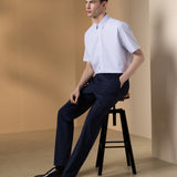 Non-Iron Three Proof Finish Stripe Smart Fit Short Sleeve Shirt