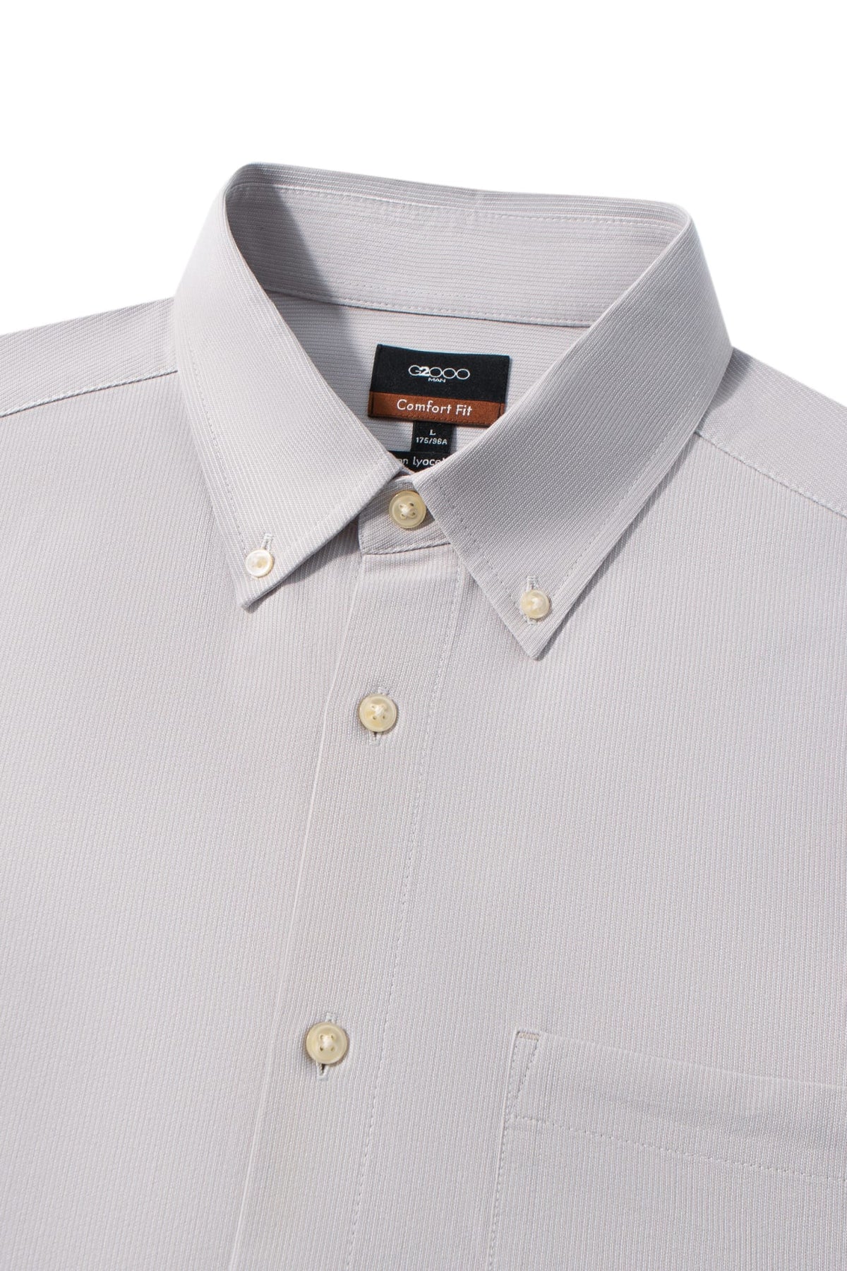 Lyocell Blend Stripe Comfor Fit Short Sleeve Casual Shirt