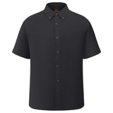 Lyocell Blend Stripe Comfor Fit Short Sleeve Casual Shirt