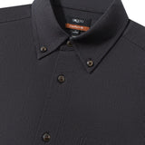 Lyocell Blend Stripe Comfor Fit Short Sleeve Casual Shirt