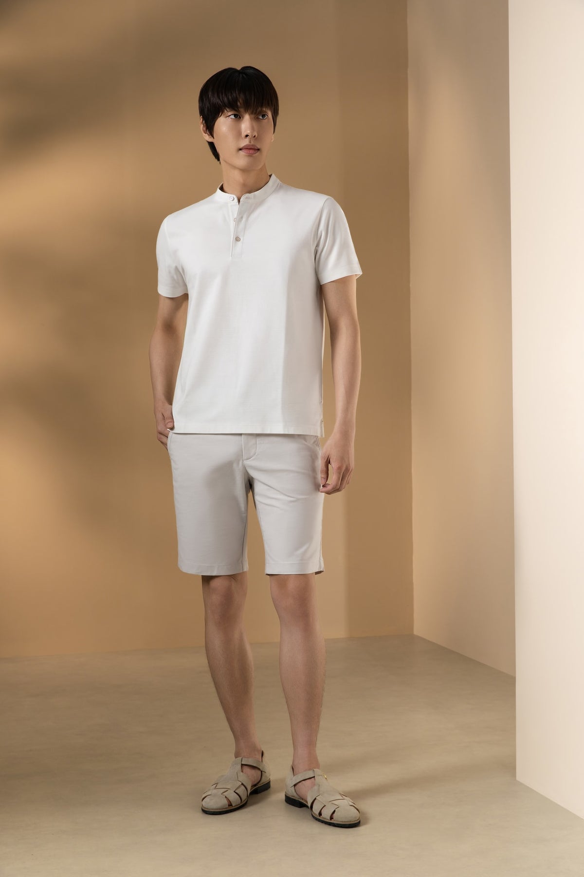 Cool Touch Mercerized Cotton Ottoman Comfort Fit Stand Collar Polo Tee