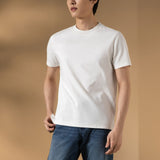 Cool Touch Mercerized Cotton Ottoman Comfort Fit Crew Neck Tee
