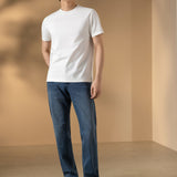 Cool Touch Mercerized Cotton Ottoman Comfort Fit Crew Neck Tee