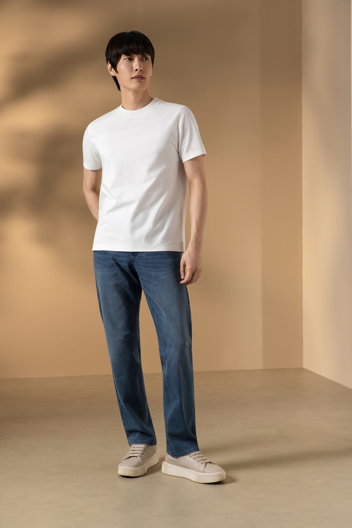 Cool Touch Mercerized Cotton Ottoman Comfort Fit Crew Neck Tee