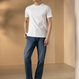 Cool Touch Mercerized Cotton Ottoman Comfort Fit Crew Neck Tee