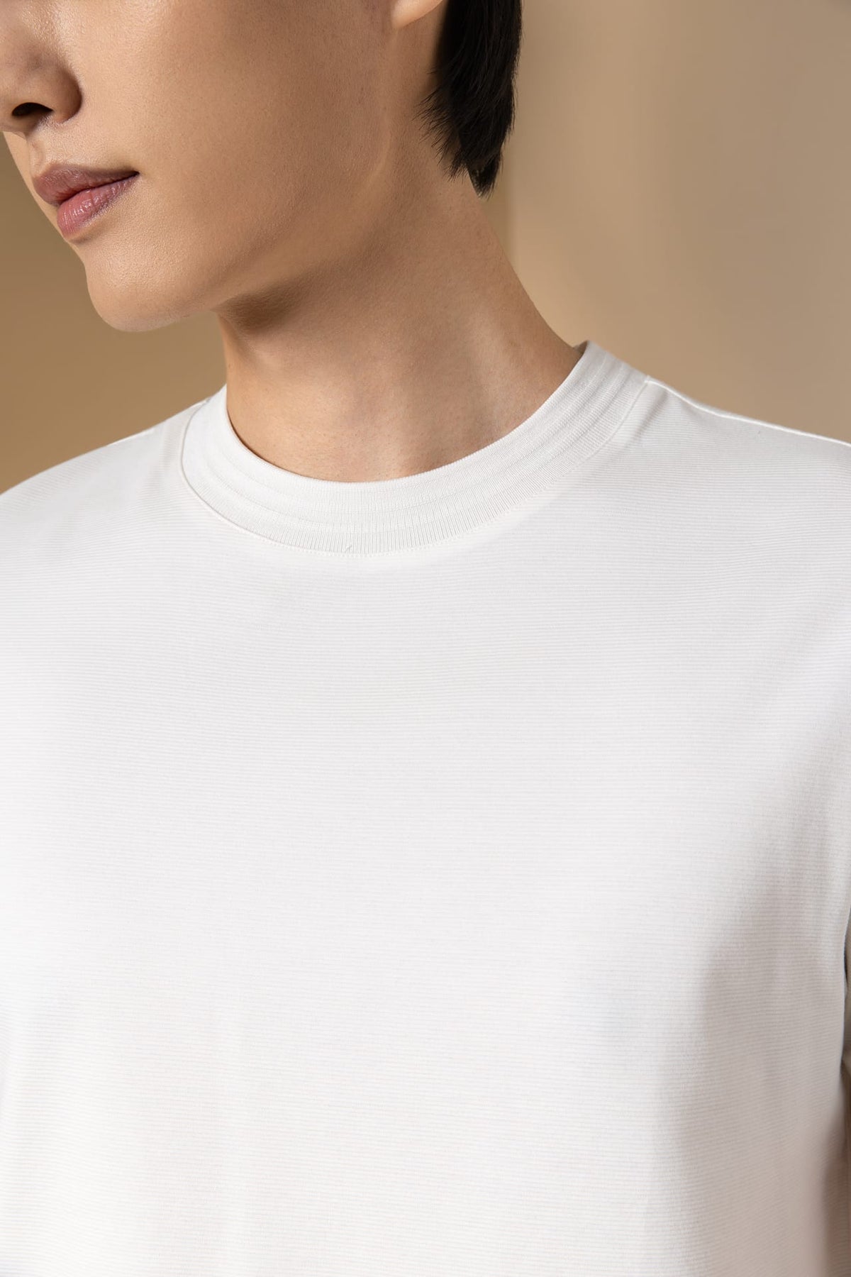 Cool Touch Mercerized Cotton Ottoman Comfort Fit Crew Neck Tee