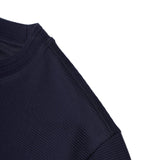Cotton Blend Ottoman Relax Fit Crew Neck Tee