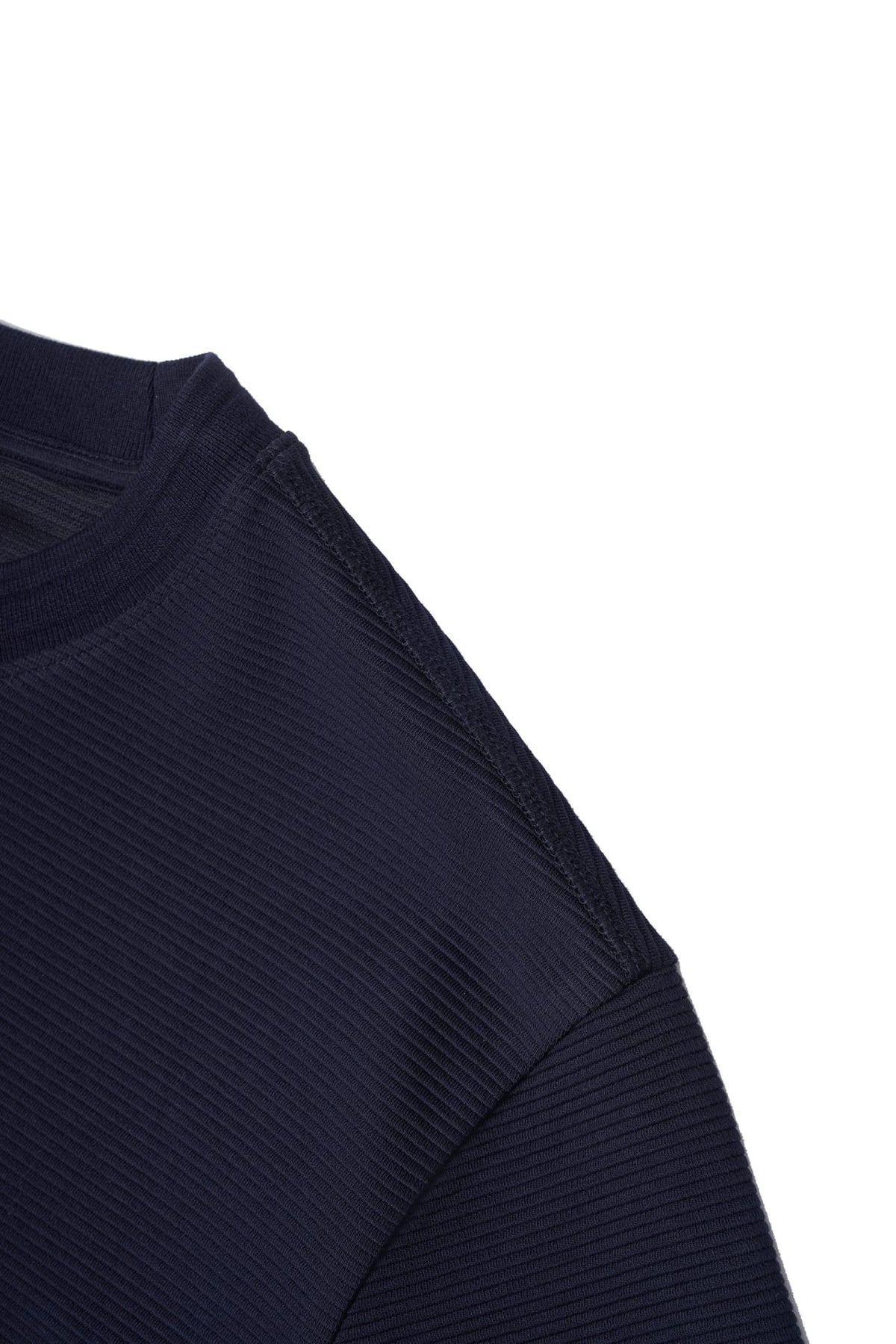 Cotton Blend Ottoman Relax Fit Crew Neck Tee
