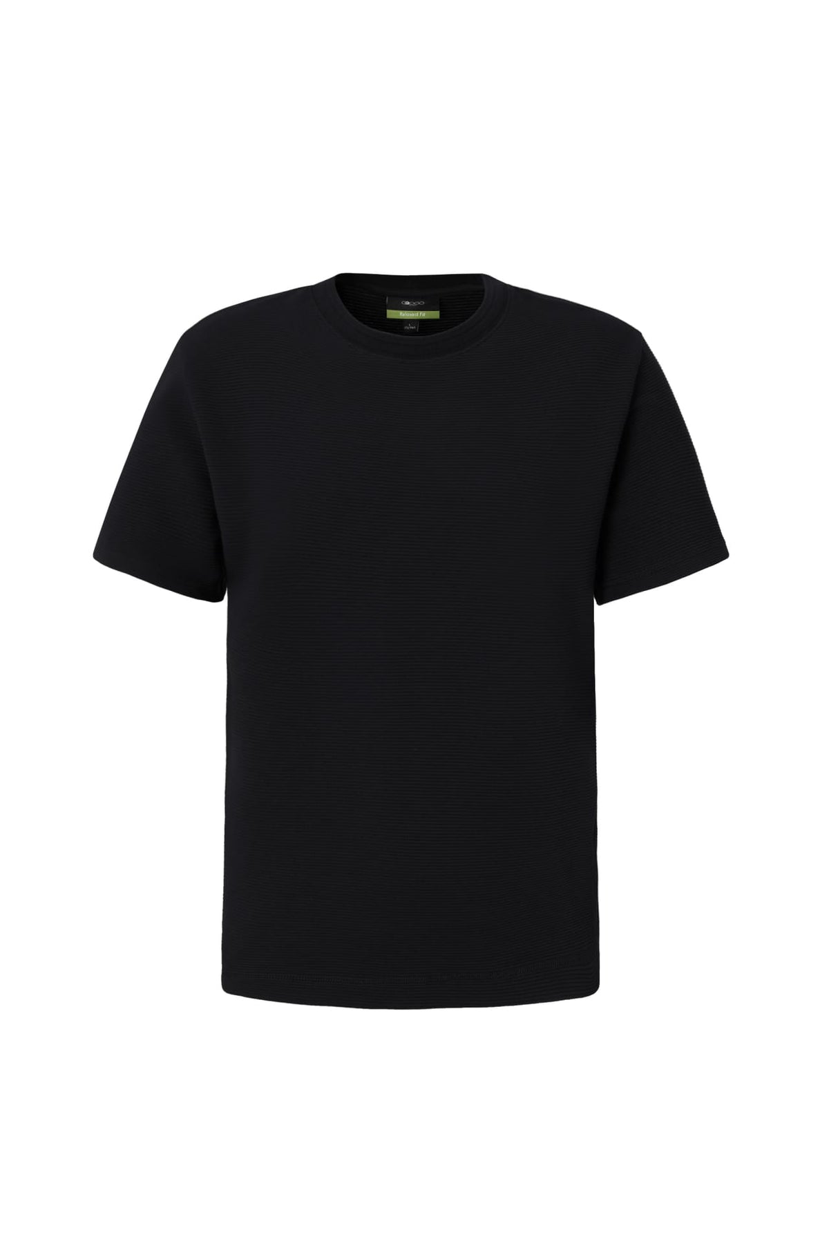 Cotton Blend Ottoman Relax Fit Crew Neck Tee