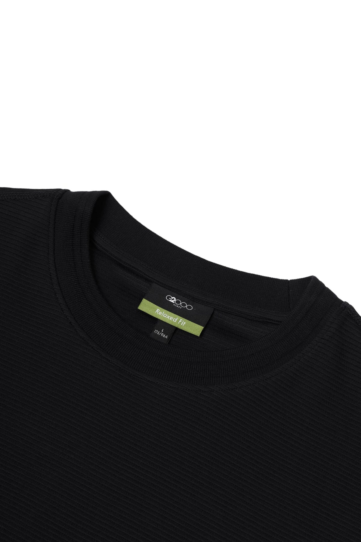 Cotton Blend Ottoman Relax Fit Crew Neck Tee