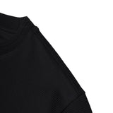 Cotton Blend Ottoman Relax Fit Crew Neck Tee