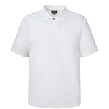 Cotton Blend Ottoman Oversize Fit Polo Tee