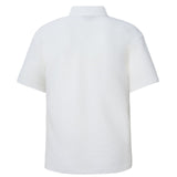 Cotton Blend Ottoman Oversize Fit Polo Tee