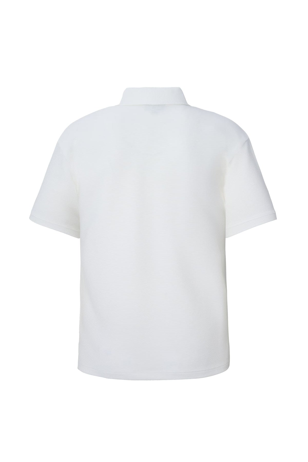 Cotton Blend Ottoman Oversize Fit Polo Tee