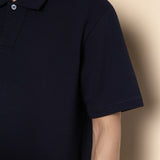 Cotton Blend Ottoman Oversize Fit Polo Tee