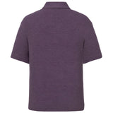 Cotton Blend Ottoman Oversize Fit Polo Tee