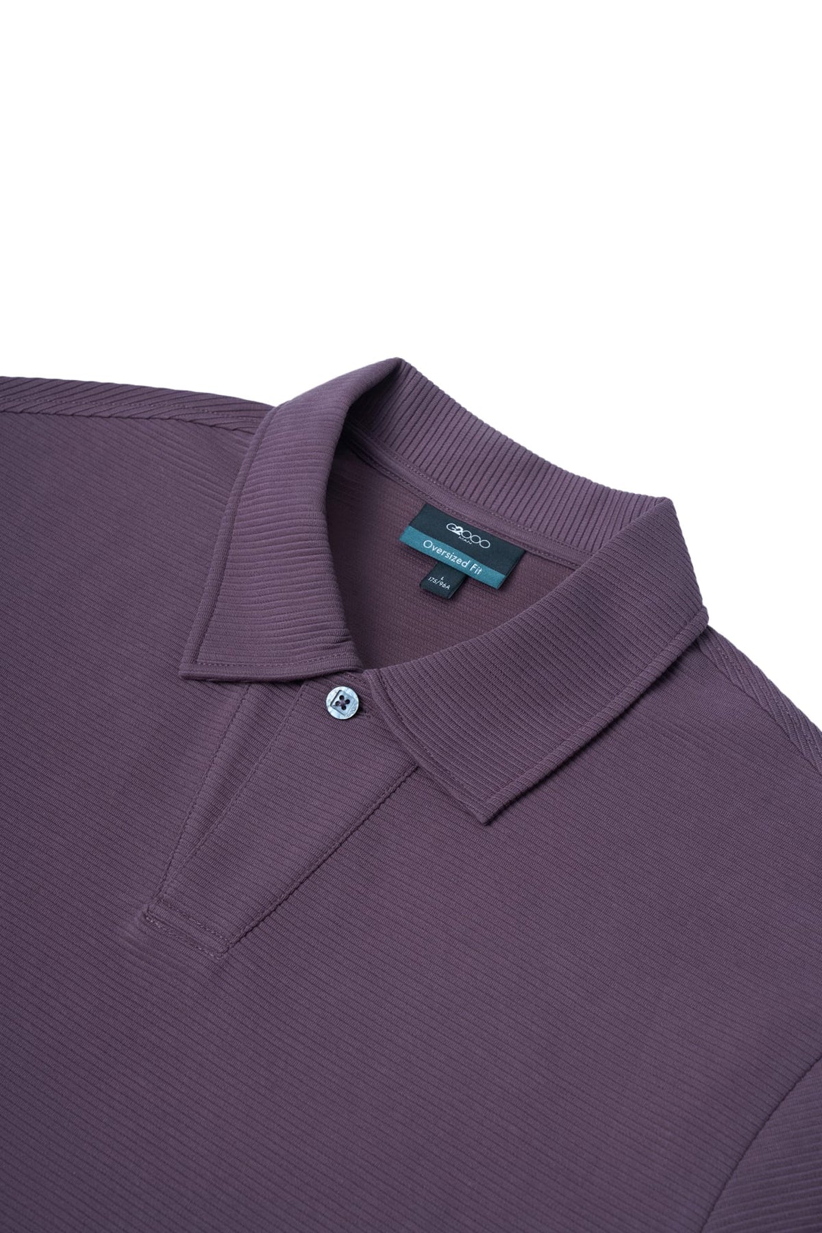 Cotton Blend Ottoman Oversize Fit Polo Tee