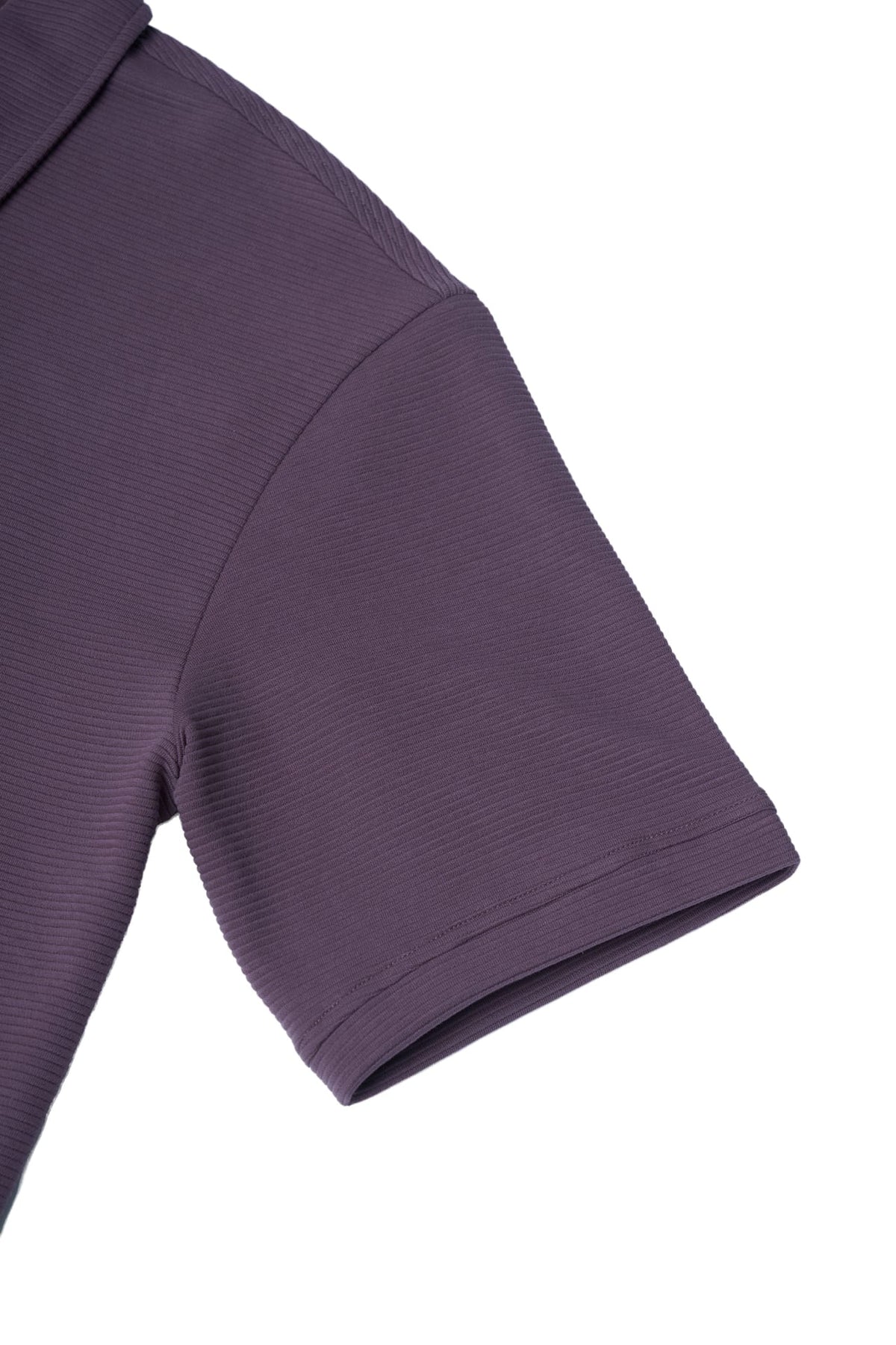 Cotton Blend Ottoman Oversize Fit Polo Tee
