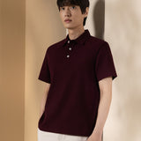 Waffle Knit Relax Fit Polo Tee